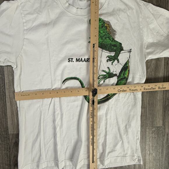 St. Maarten Iguana Graphic Tee Caribbean Tourist Souvenir 100% Cotton - Picture 6 of 6